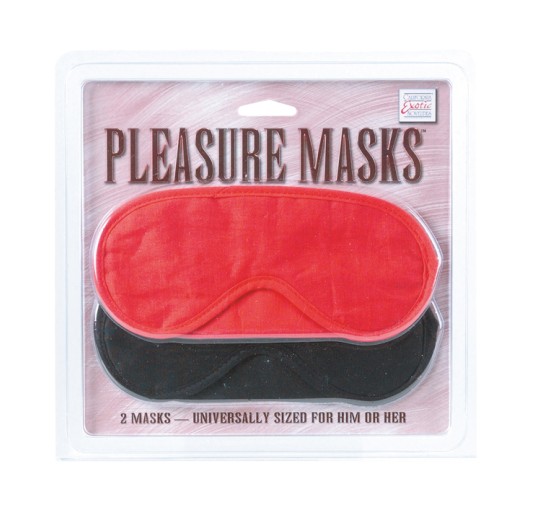 Maska-PLEASURE MASKS 2 PCS RED/BLACK